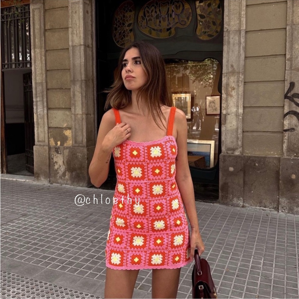 Zara CROCHET DRESS - Picture 8 of 16